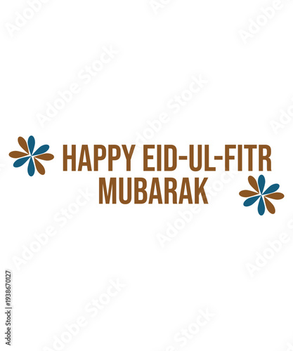 Eid Mubarak Logo, Eid Mubarak Text Logo, Eid Mubarak Icon Trendy Vector. Celebration Eid, Eid- Ul- Fitr Mubarak Logo