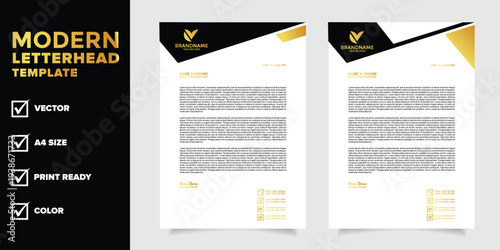 luxury gold letterhead