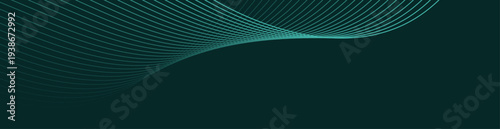 Futuristic technology wave lines background with copy space, vector banner design