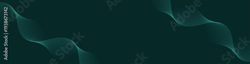 Futuristic technology wave lines background with copy space, vector banner design