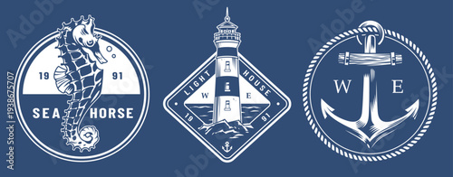 Sea horse lighthouse art