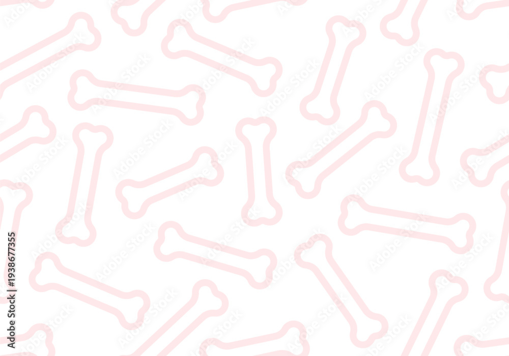 Naklejka premium Bone silhouette vector seamless pattern. Seamless pattern with bones for dog