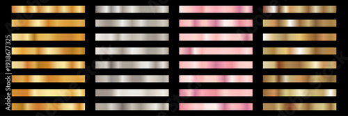 Luxury gold gradient foil palette swatch with metallic shine and smooth glossy surface. Elegant abstract background for premium branding, banners, packaging and modern graphic design.