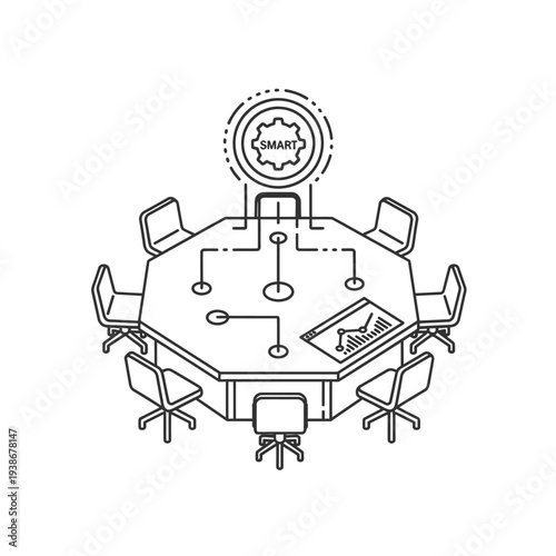 Smart Business Meeting Office Table.