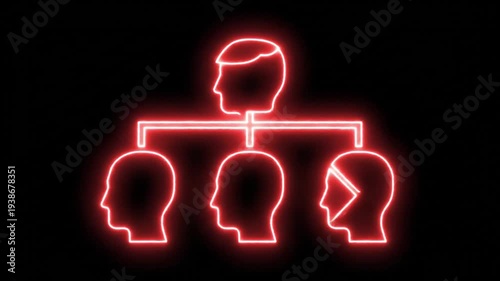 Red glowing Thai script characters on black background