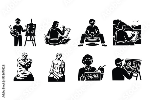 Creative Arts and Crafts Icon Set