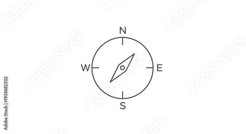 Compass Navigation Tool Direction Indicator.