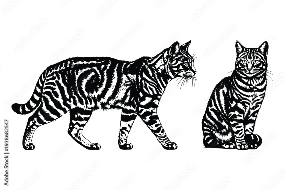 Fototapeta premium Tabby Cat Wildcat Animal Portrait