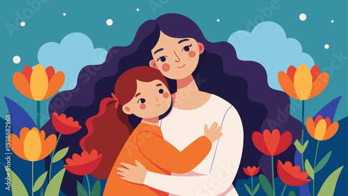 Happy Mothers Day Celebration with Loving Mom and Child Illustration
Mothers Day Greeting Background with Flowers Hearts and Family Love
Happy Mothers Day Card Design with Mom and Kids Love Concept
