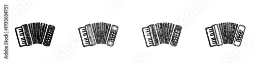 Sketch accordion icon design set