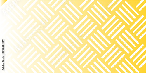 Seamless Geometric Pattern of White Diagonal Lines on Vibrant Yellow Background. vector illustration