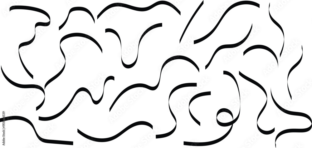 Fototapeta premium Abstract art black and white swirling patterns