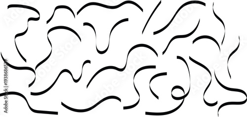 Abstract art black and white swirling patterns
