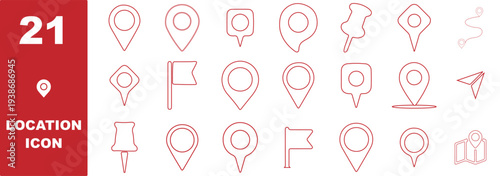 Black location pin and map marker icon set featuring navigation, GPS, contact, home, and check symbols for maps, apps, and user interface design