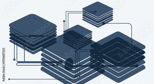 stacked circuit boards, microchips, electronic components