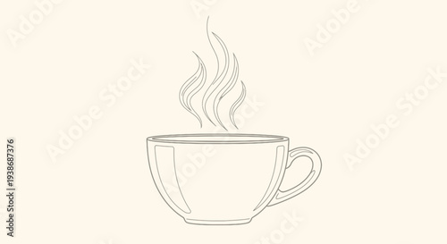 steaming hot coffee cup