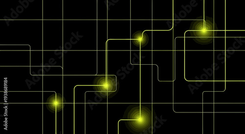 neon circuit board background with glowing connections
