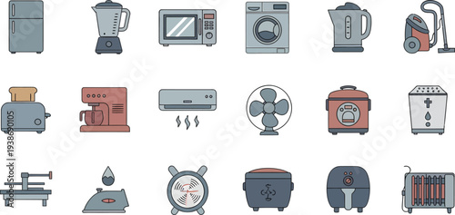 Collection of various appliances and household items