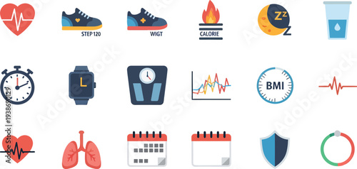 Collection of various icons and symbols in a grid layout