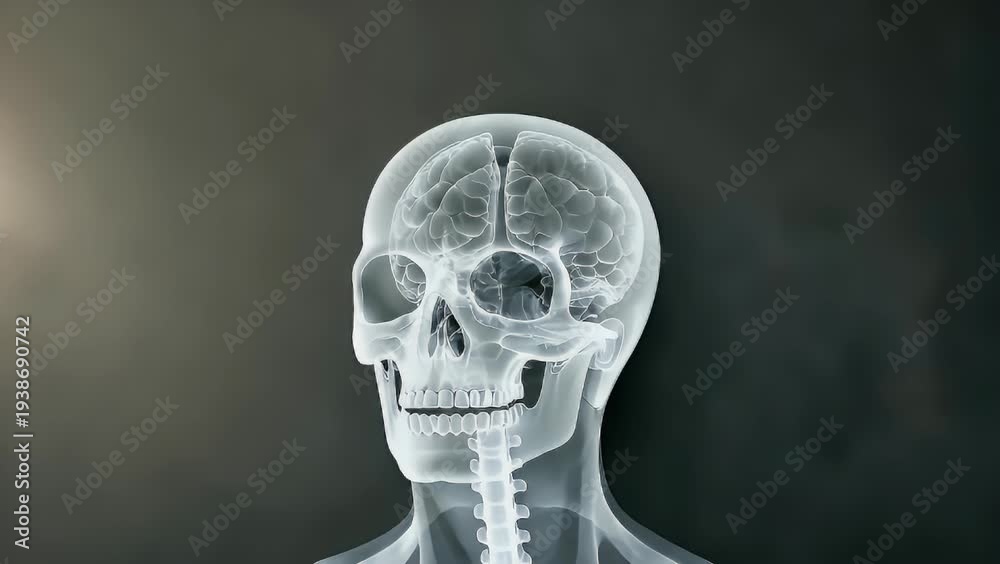 Radiographic Image of the Human Skull and Cranium for Medical ...