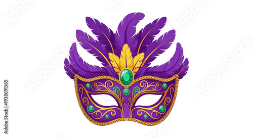 carnival mask on white background