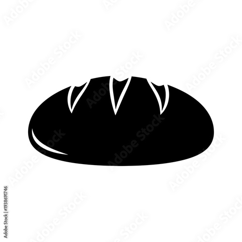 Black beret hat icon in simple flat design