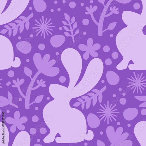 Easter eggs seamless rabbits pattern for fabrics and linens and kids clothes print and spring party accessories 