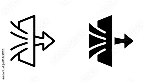 air filtration vector icons set. Purification vector signs on white background