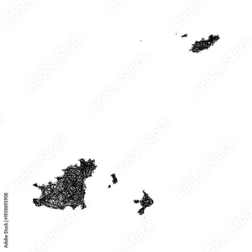 Sketch Guernsey outline map design