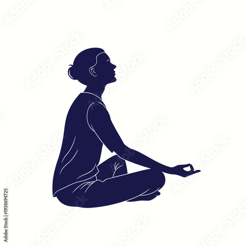 silhouette of a woman in yoga pose