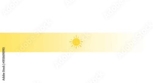 yellow sun symbol on gradient background