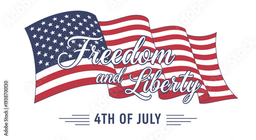 American flag 4th of July celebration vector