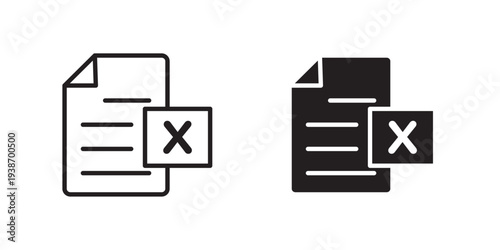 File Excel Icon for spreadsheet data analysis and office productivity use in UI UX websites apps and systems Vector illustration with stroke and fill on a white background.