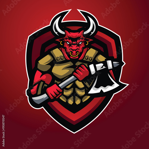 beast bull sports mascot logo game team