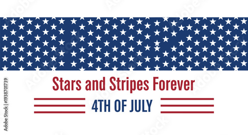 American flag vector illustration for 4th of July