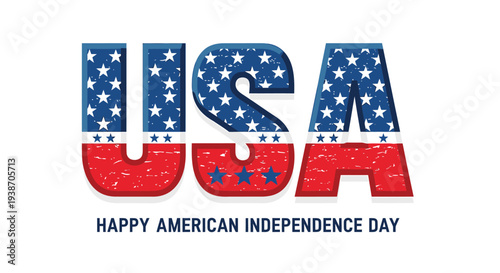 American Independence Day greeting vector