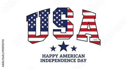 USA Happy American Independence Day vector illustration