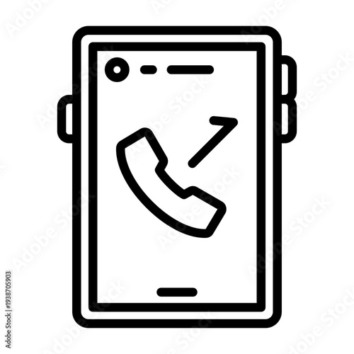 Smartphone Outgoing Call Icon Design