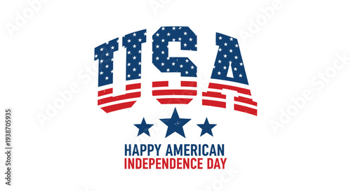 USA Happy American Independence Day vector illustration