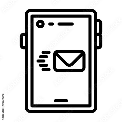 Smartphone Send Mail Icon Design