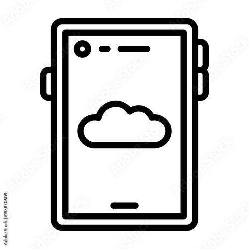 Smartphone Cloud Icon Design