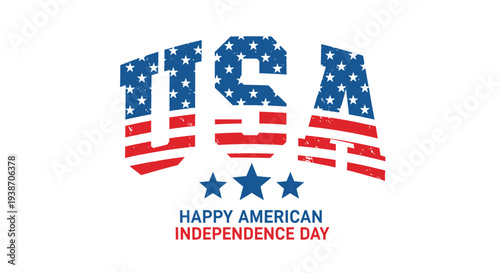USA Happy American Independence Day vector illustration