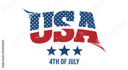 USA 4th of July patriotic vector graphic