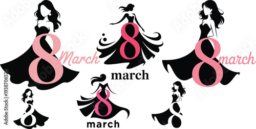  Minimalist March 8th International Women's Day sketch design for print media, editorial use, and awareness campaign materials