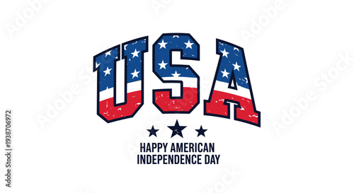 American Independence Day greeting vector