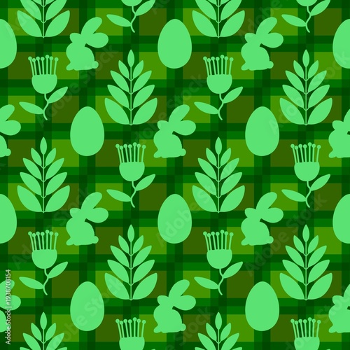 Easter eggs seamless rabbits pattern for fabrics and linens and kids clothes print and spring party accessories 