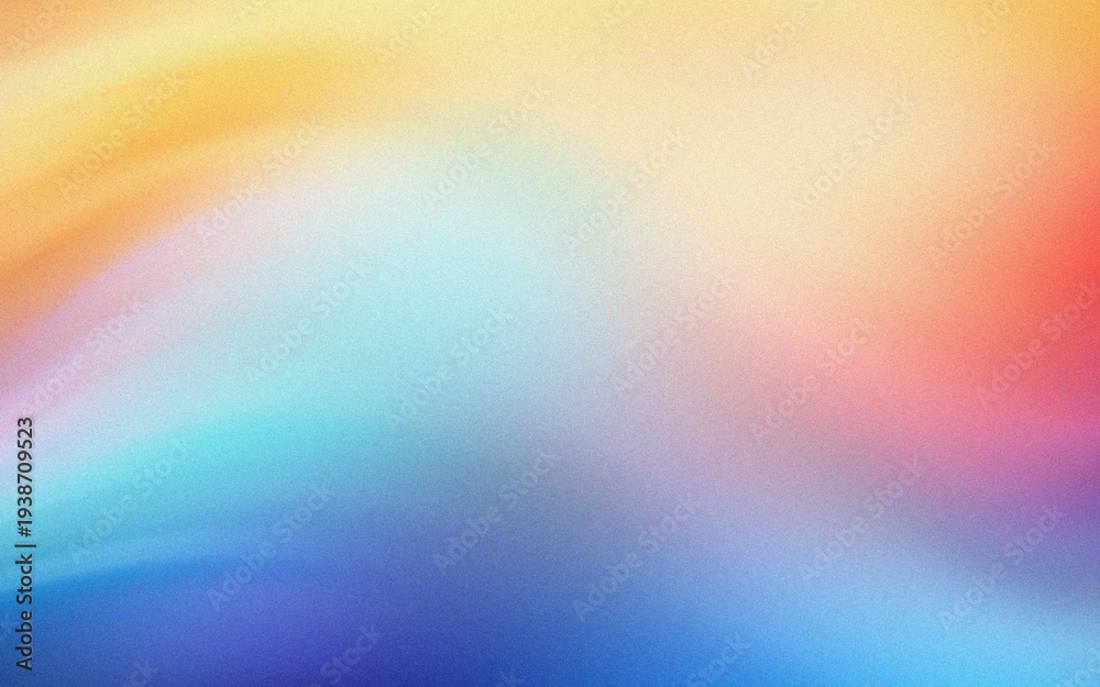 Obraz premium Abstract grainy background with smooth gradient transition of blue yellow and orange hues