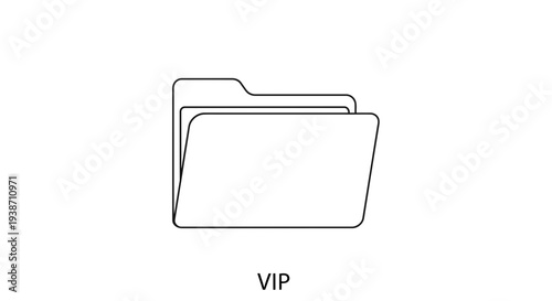 VIP Folder Icon, Exclusive Access, Private Document Storage, Secure File Organizer