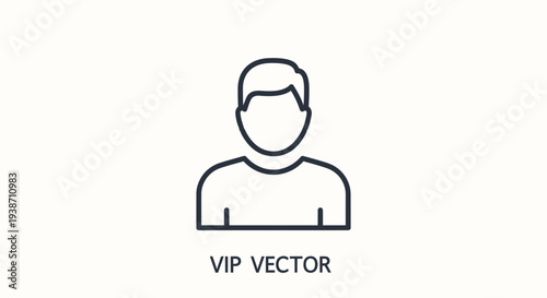 VIP Icon Vector, Exclusive Access Symbol, Premium Member Silhouette, Special Status Person