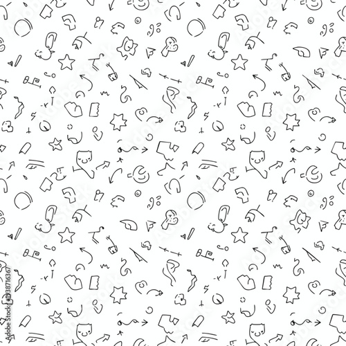 Abstract Confetti and Streamers for Celebrations and Events